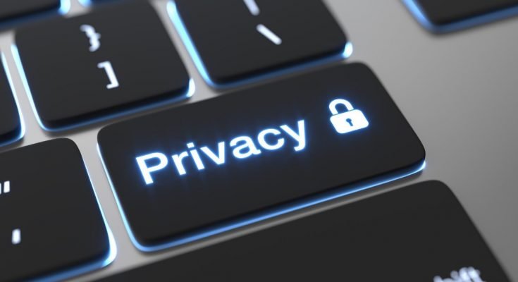 The word Privacy on a computer's shift key